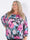 Miracle Floral L/S - Blus i plus size-modell med resår och långa ärmar