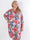 Miracle Floral Dress L/S - Blommig klänning i plusstorlek med resår