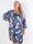 Miracle Floral Dress L/S - Blommig klänning i plusstorlek med resår