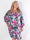 Miracle Floral Dress L/S - Blommig klänning i plusstorlek med resår