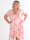 Savina Botanic S/S - Blommig plus size klänning med omlott och volangärmar