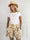 Pams Butterfly Shorts - Elastiske shorts med sommerfugleprint og gulddetaljer