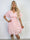 Pams Broderie Short - Kort kjole i broderie anglaise med smock i taljen