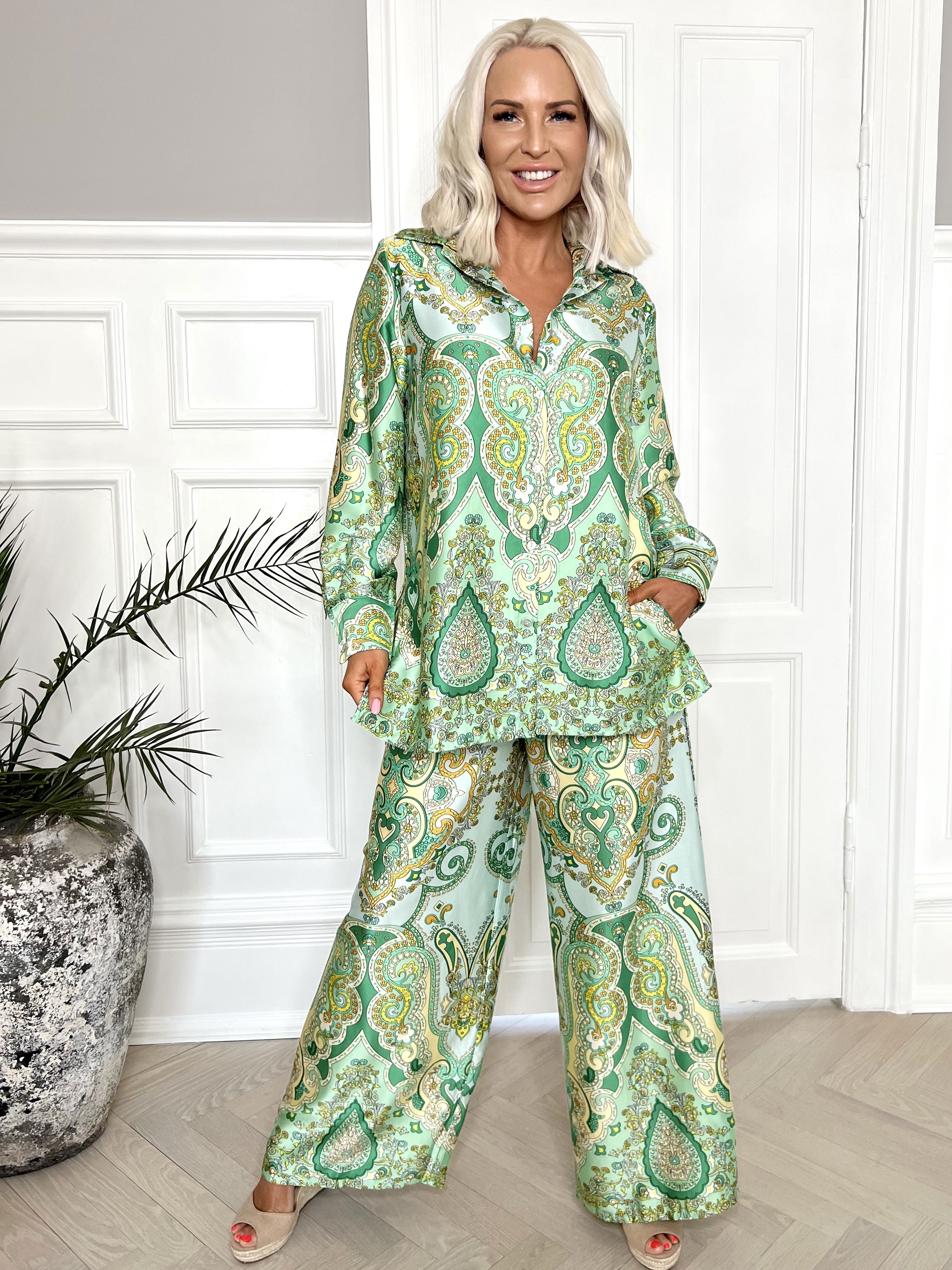 Mali - Paisleymönstrad skjorta i sidenlook