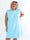 Riley - Plus size T-shirtklänning i mjuk bomull med feminina rynkade ärmar