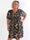 Pams Butterfly Short - Elastisk plus size klänning med fjärilstryck
