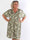 Pams Butterfly Short - Elastisk plus size klänning med fjärilstryck