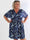 Pams Butterfly Short - Elastisk plus size klänning med fjärilstryck