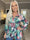 Pams Leaf Shirt L/S - Elastisk blus i skrynkelfritt tyg med långa ärmar