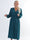 Pams Plain Midi L/S - Elastisk klänning i plus size med smock