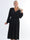 Pams Plain Midi L/S - Elastisk klänning i plus size med smock
