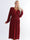 Pams Plain Midi L/S - Elastisk klänning i plus size med smock