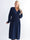 Pams Plain Midi L/S - Elastisk klänning i plus size med smock
