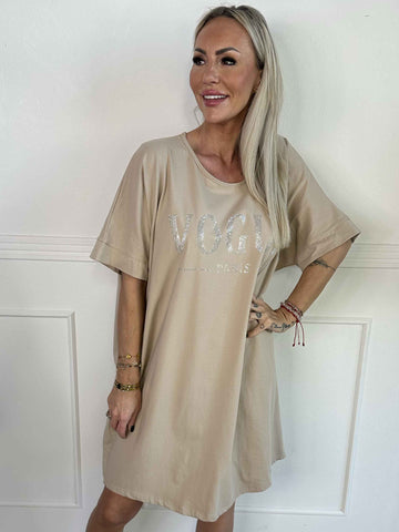 Mintu Dress - T-shirtklänning i bomull med similisten