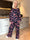 Dream Butterfly - Plus size joggingställ i viskos med fjärilsmönster och gulddetaljer