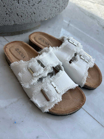 Drea - Söta sandaler i denim med spännen