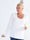 Ibina Long Sleeve - Plus size blus med veck och spetskant