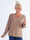 Ibina Long Sleeve - Plus size blus med veck och spetskant