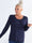 Ibina Long Sleeve - Plus size blus med veck och spetskant