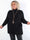 Isolde - Plain plus size strikkjole med høj hals