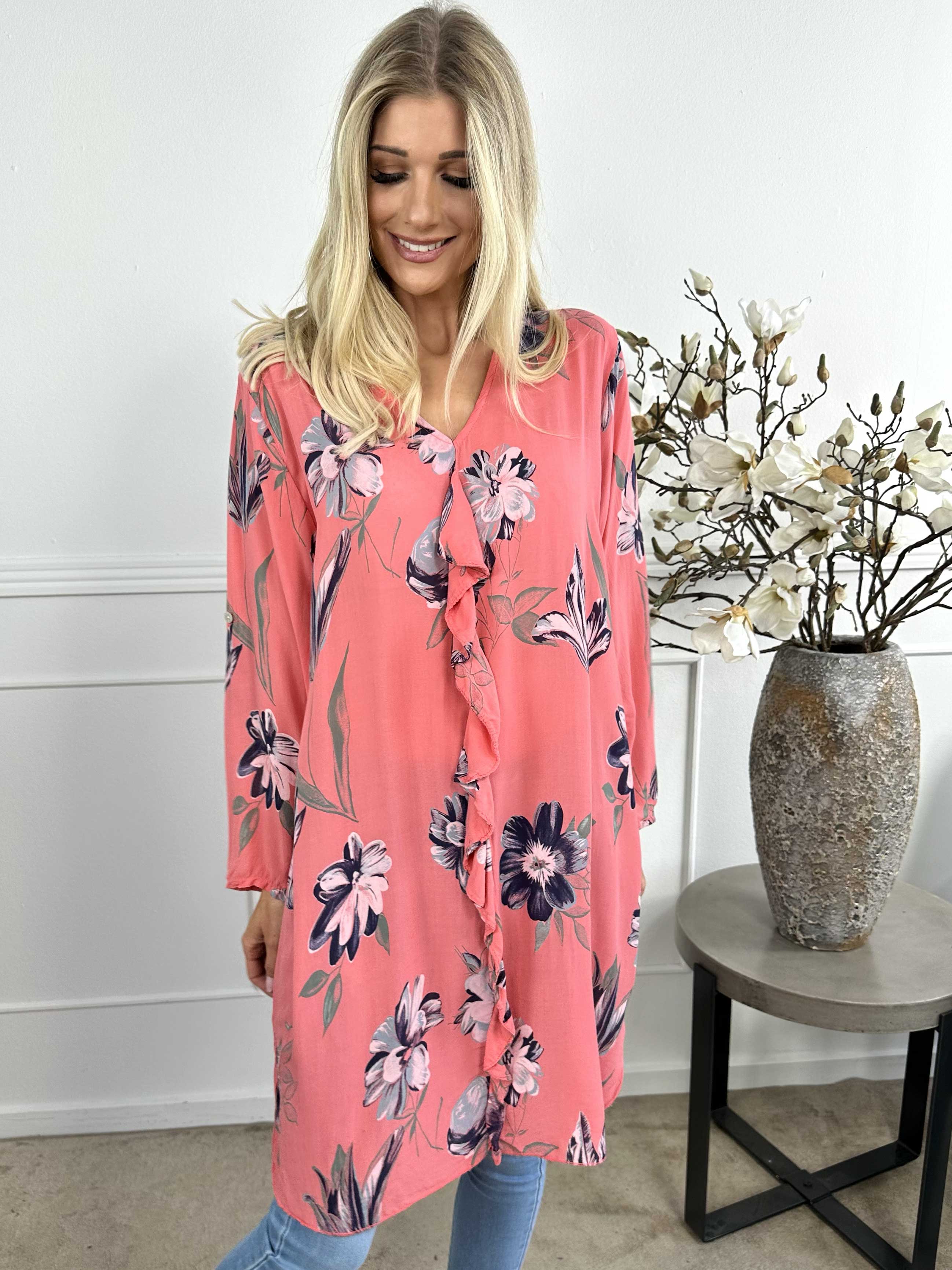 Jaana - Söt tunikaklänning med volanger framtill