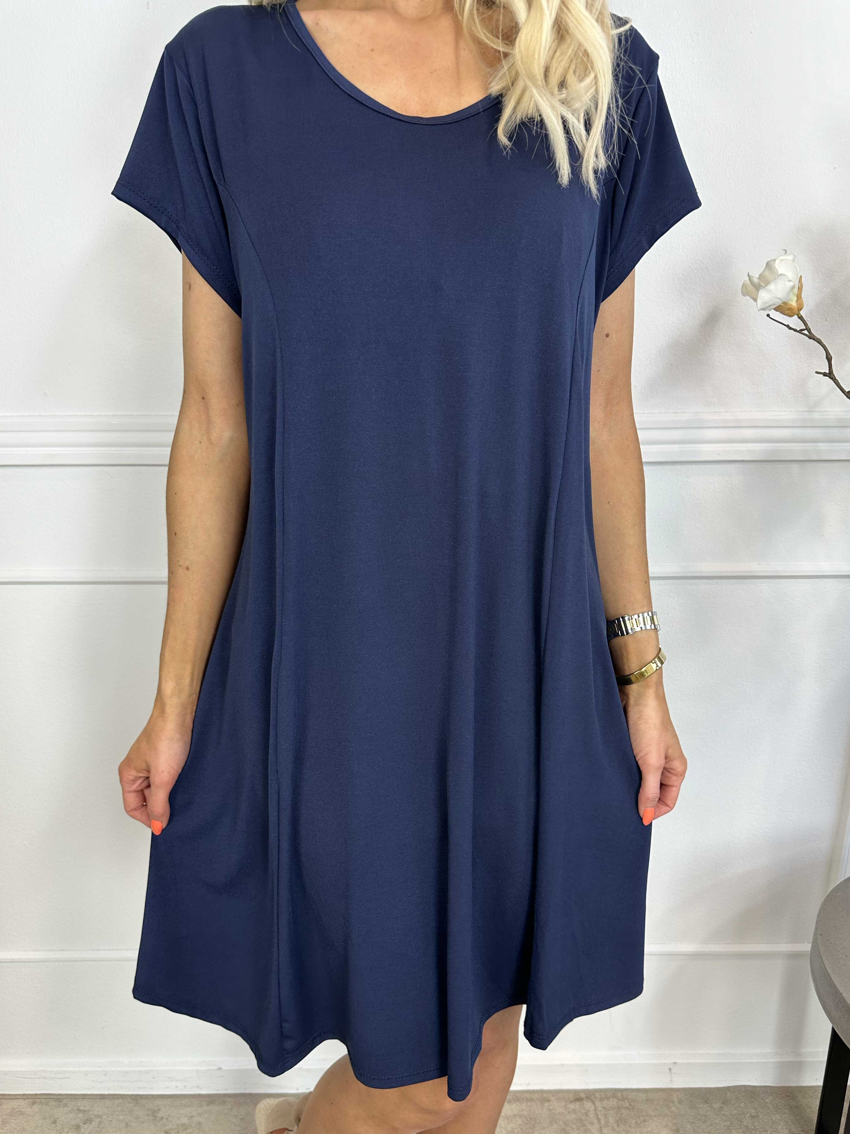 Janina - Solid klänning i mjukt stretchmaterial