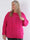 Johanna - Plus size stickad blus i glansig trikå