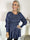 Kelly Denim Shirt - Elastisk blus med smock över bröstet