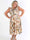 Kelly Floral Sleeveless - Blommig plus size-klänning med smockat bröst