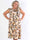 Kelly Floral Sleeveless - Blommig plus size-klänning med smockat bröst