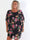 Kenya Fleur - Plus size kjole med et let blomstret chiffonstykke