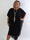 Kenya Long - Elegant plus size kjole med let chiffonlag og rund udskæring