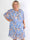Kristina Flower - Sød blomstret plus size kjole med flæselag
