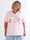 Leini - Plus size t-shirt i bomuld med v-udskæring og farverigt skrift