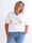 Leini - Plus size t-shirt i bomuld med v-udskæring og farverigt skrift