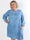 Nancy Royal Short L/S - Plus size kjole med plisseringer og lommer