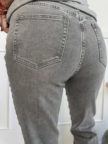 Lettie - Højtaljede moms jeans
