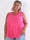 Linda Top - Fin plisseret plus size top i viskoseblanding med V-udskæring
