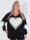 Lorena - Plus size stickad blus med stort hjärta