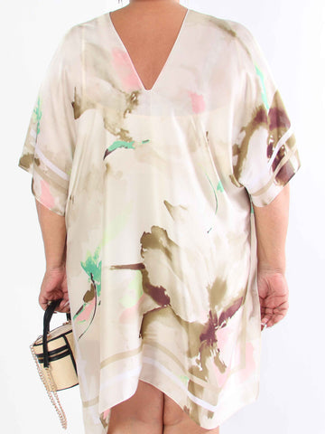 Maggie - Plus size-tunika i mjuk viskos och siden