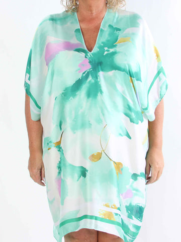Maggie - Plus size-tunika i mjuk viskos och siden