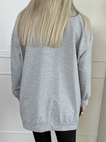 Magnolia - Sweatshirt med LA skrivet i plysch