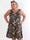 Maj Butterfly - Elastisk plus size sommarklänning i a-linjeform med fjärilstryck