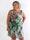 Maj Glowleaf - Elastisk plus size sommerkjole i a-facon med bladmotiver