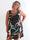 Maj Tropica - Elastisk mønstret plus size sommerkjole i a-facon