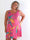 Maj Tropica - Elastisk mønstret plus size sommerkjole i a-facon