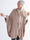Manon - Plus size poncho med faux fur kant