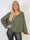 Manon - Stickad tröja i plus size i grov stickning med liten v-ringning och fina ballongärmar