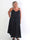 Marceline Long - Lang plus size stropkjole i viskose med A-facon