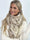 Marianne - Mjuk halsduk i viskos och ull med beige mönster